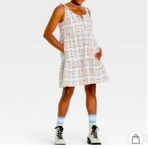 Target Pride Linen Blend Rainbow Dress With Pockets Size M